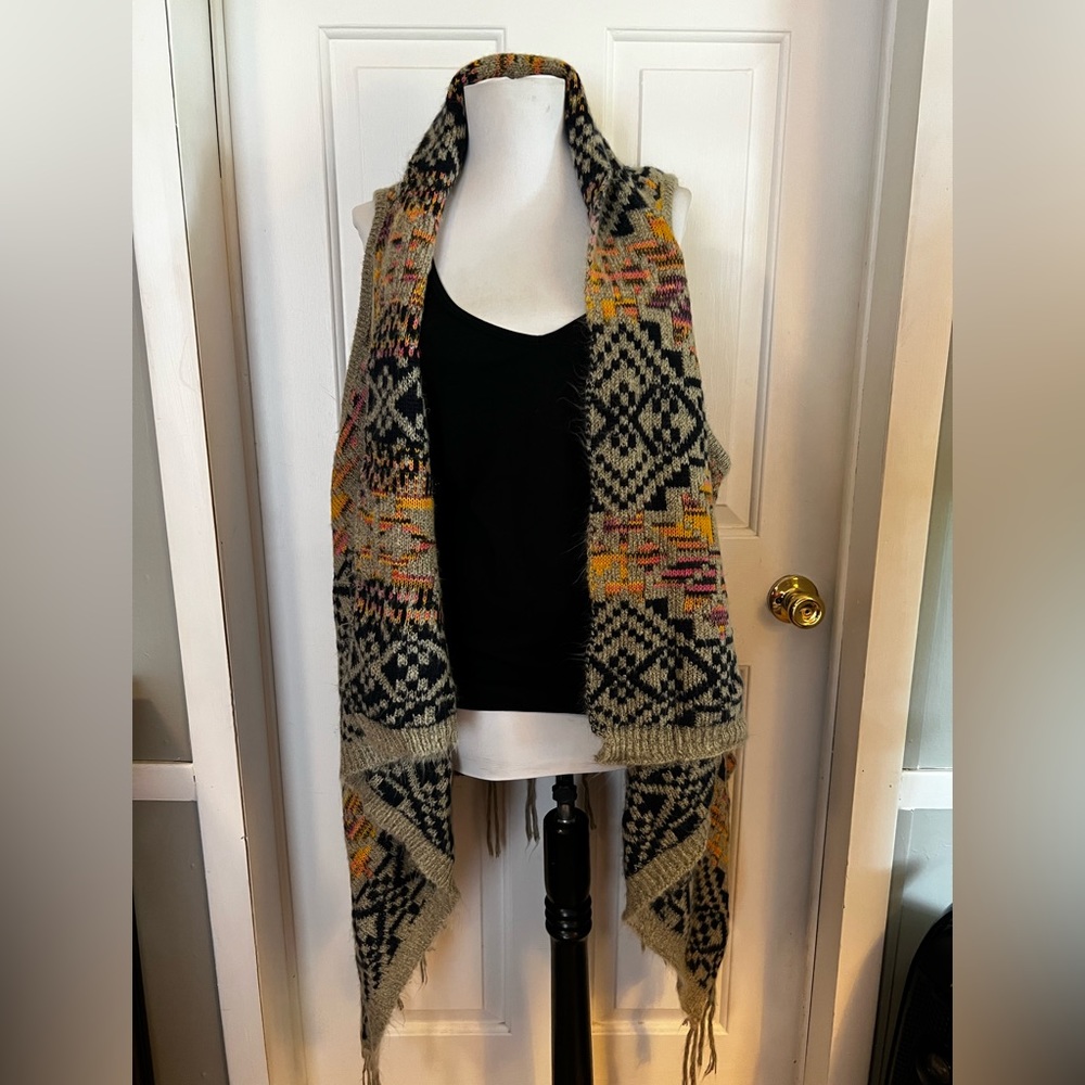 Lildy long printed sweater vest